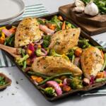 Sheet-Pan Garlic-Herb Chicken with Rainbow Veggies