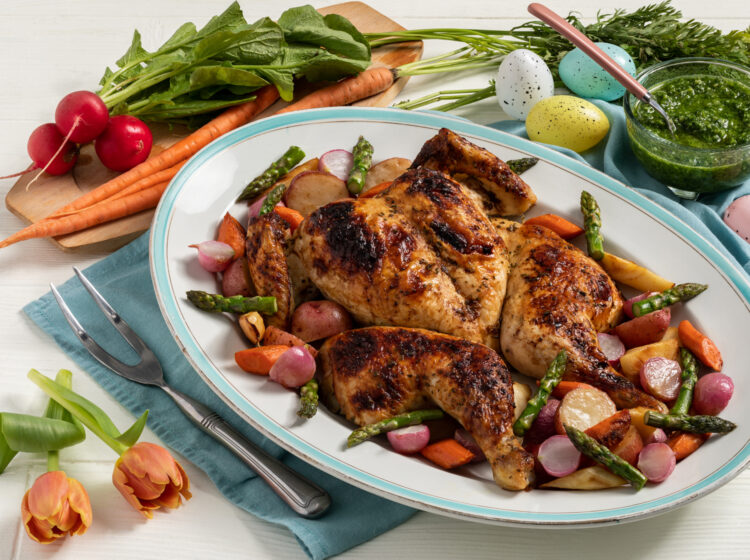 Sheet-Pan Chicken Easter Dinner