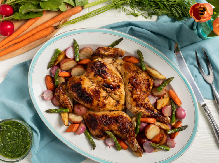 Sheet-Pan Chicken Easter Dinner