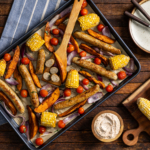 Sweet Italian Chicken Sausage Sheet-Pan Dinner