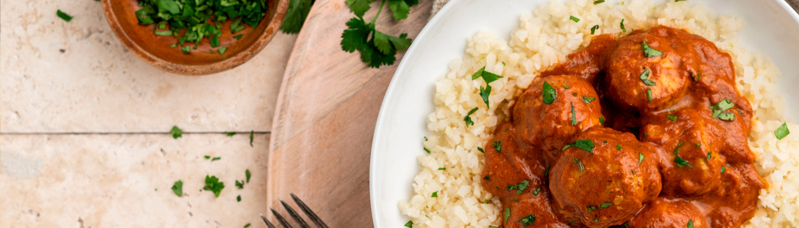 Slow Cooker Butter Chicken Meatballs
