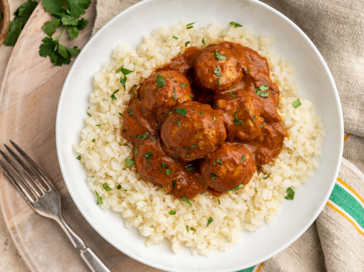 Slow Cooker Butter Chicken Meatballs