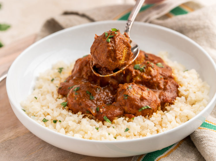 Slow Cooker Butter Chicken Meatballs