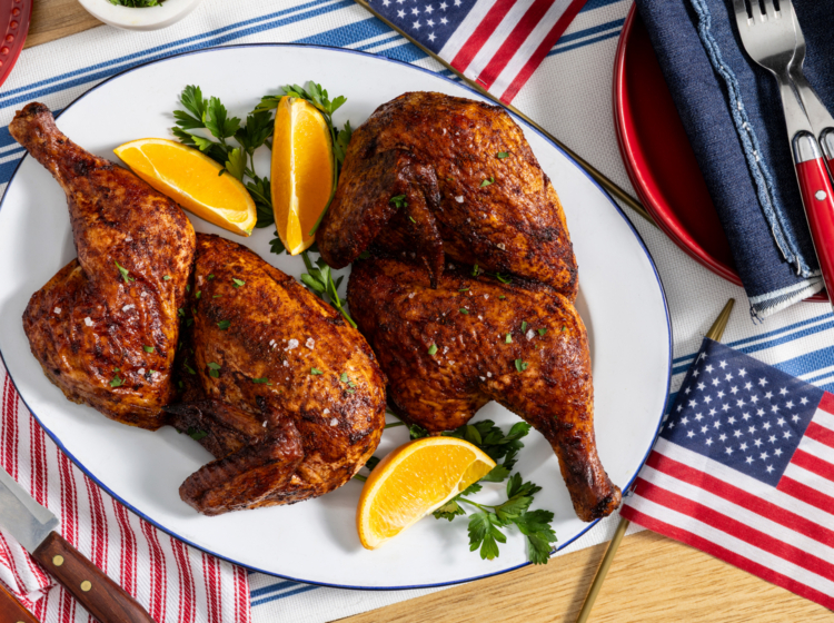 Smoked Orange Half Chicken