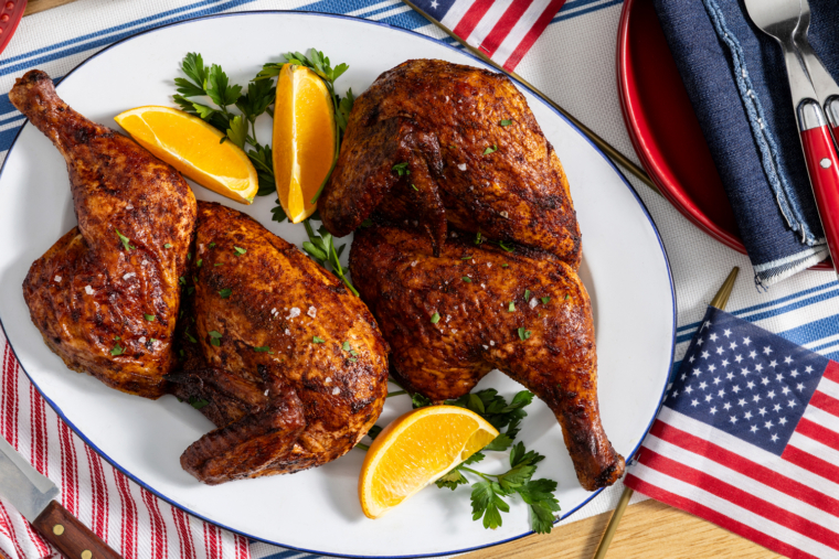 Smoked Orange Half Chicken