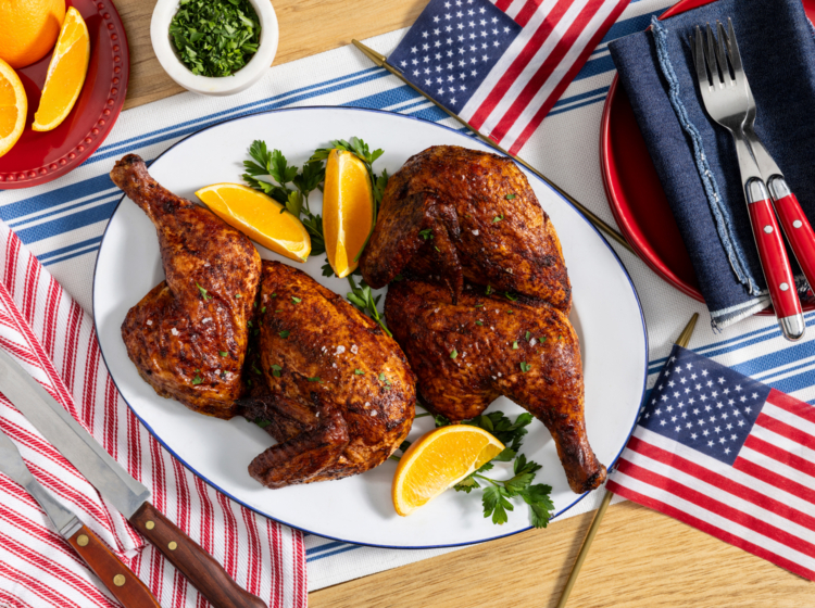 Smoked Orange Half Chicken