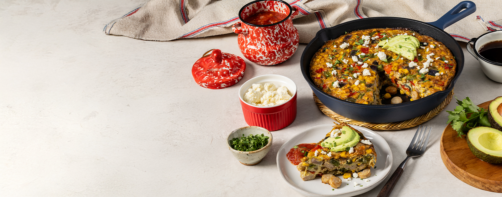Southwestern Breakfast Chicken Sausage Frittata