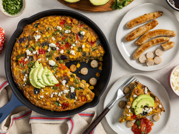 Southwestern Breakfast Chicken Sausage Frittata