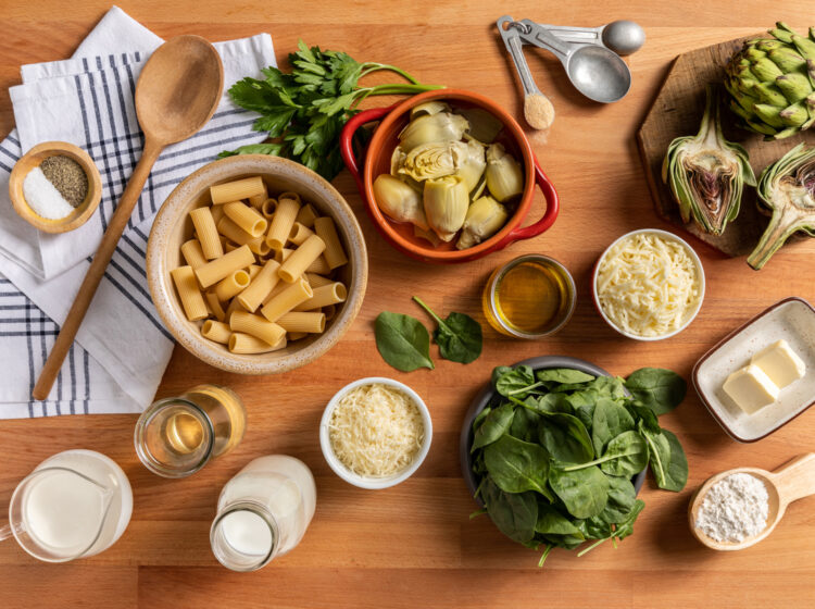Spinach Artichoke Chicken Pasta