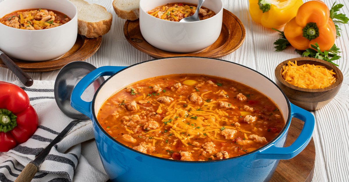 Chicken Stuffed Pepper Soup - Bell & Evans