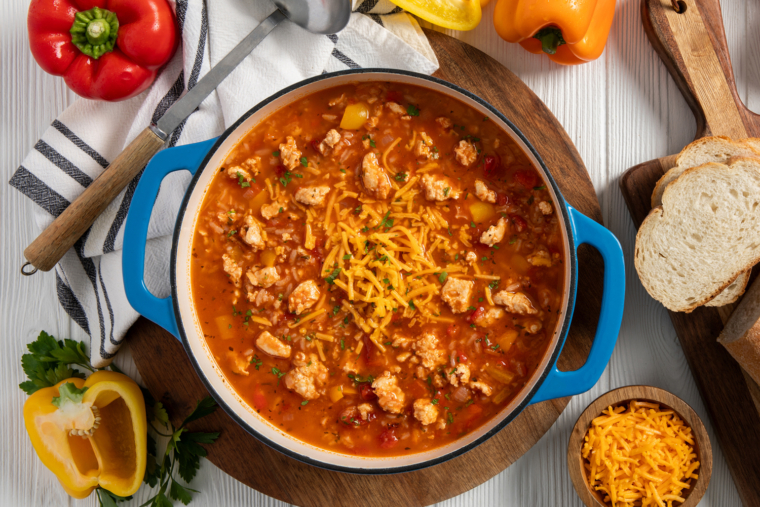 Chicken Stuffed Pepper Soup