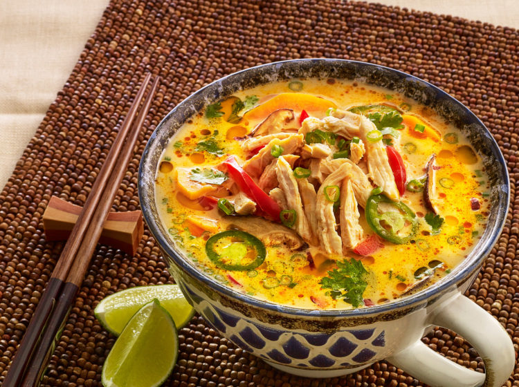 Spicy Thai Coconut Chicken Soup