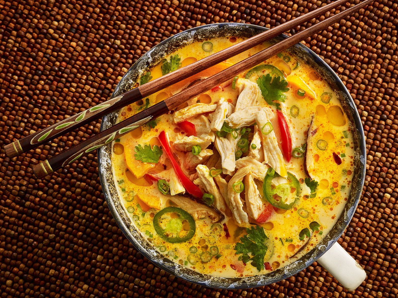 Spicy Thai Coconut Chicken Soup