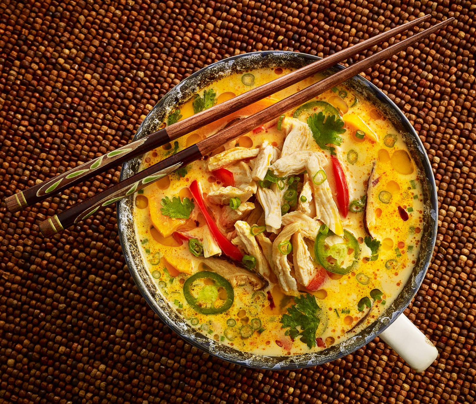 Spicy Thai Coconut Chicken Soup
