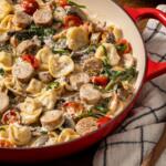 Creamy Tuscan Chicken Sausage Tortellini