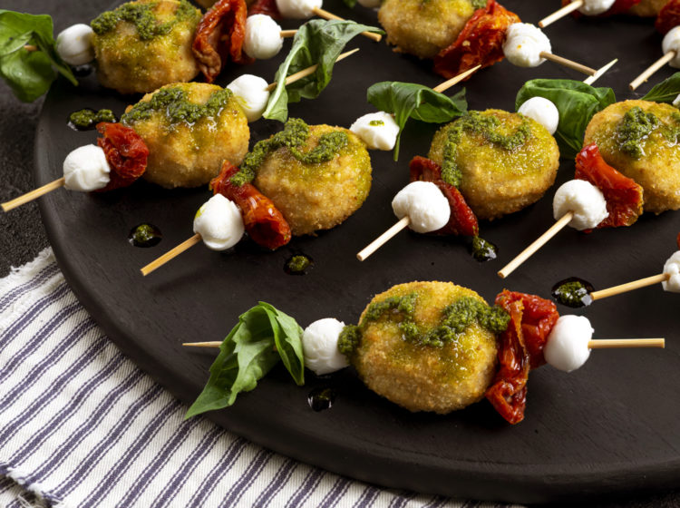 Caprese Pesto Chicken Bites