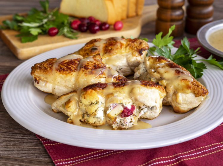 Cranberry Sage Stuffed Chicken Breasts