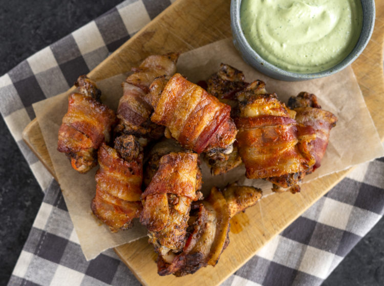Keto Bacon-wrapped Chicken Wings