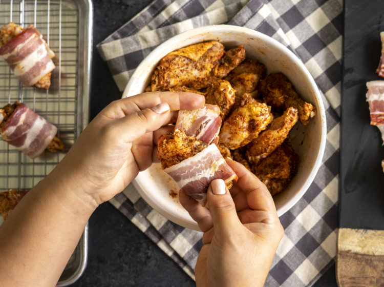 Keto Bacon-Wrapped Chicken Wings
