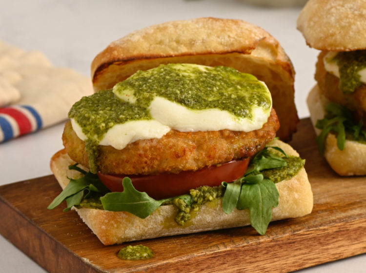 Chicken Patty Pesto Sandwich