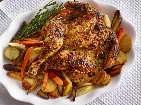 Citrus Honey & Rosemary Roasted Spatchcock Chicken